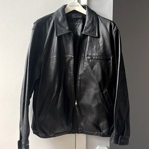Men’s Black leather jacket